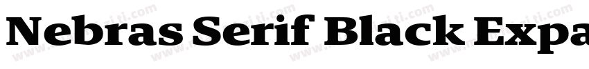 Nebras Serif Black Expanded Italic字体转换